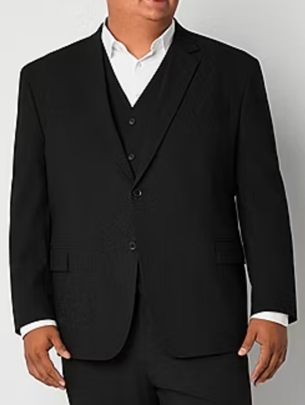 Stafford Mens Big & Tall Cool Max Suit Jacket In Black 54 BGLG